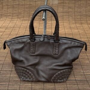 Bottega Veneta Brown Intrecciato Woven Leather Zip Shopper Tote (FIRM PRICE)